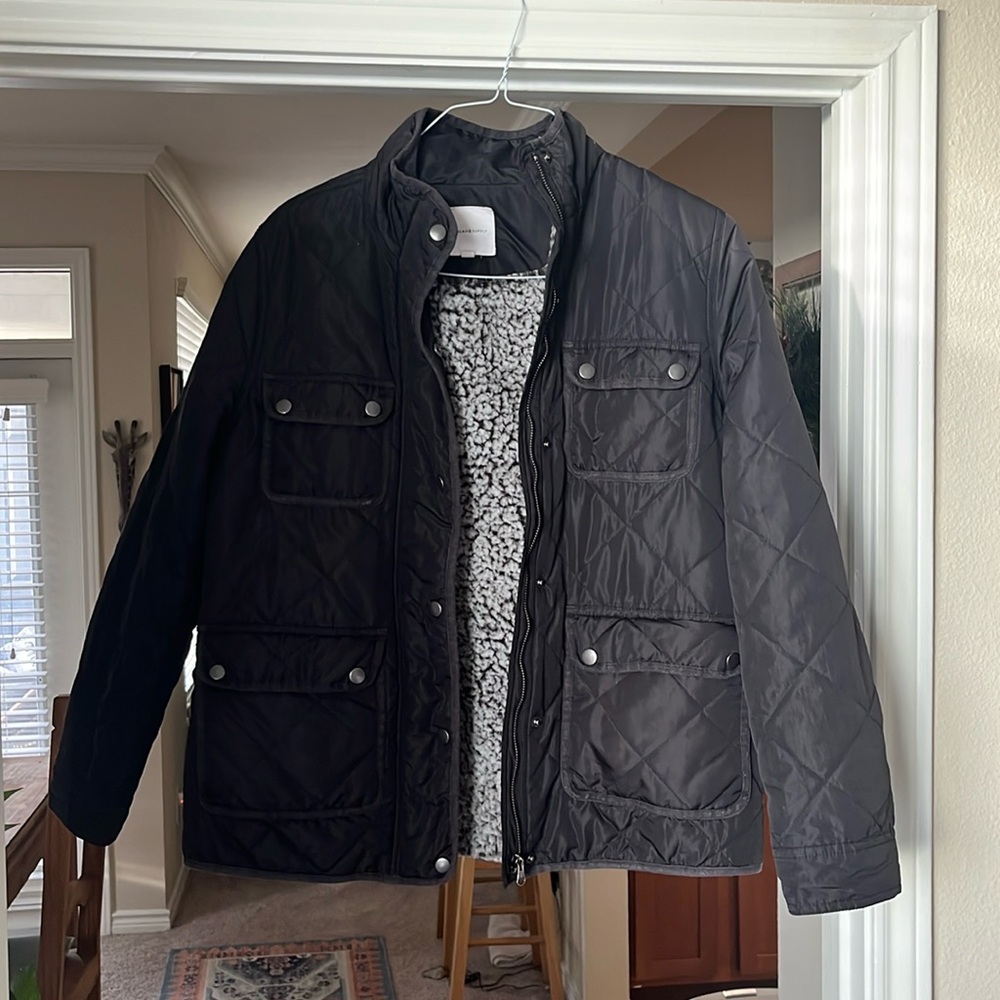 Black Quilted Coat